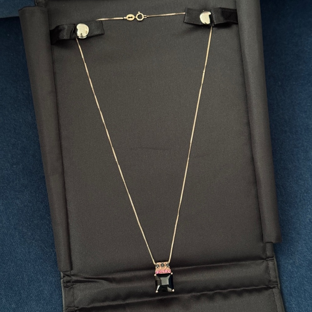Vintage Gold plated Sterling silver‎ Women’s Necklace Gemstone